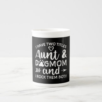Caneca De Porcelana Eu Tenho Dois Títulos, Tia E Cachorro, Mãe, Presen