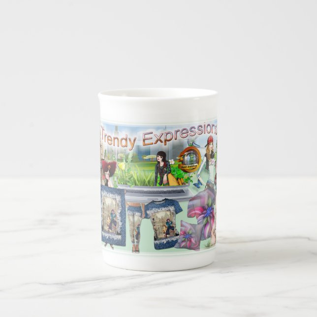 Caneca De Porcelana Expressões de Moda (Frente)