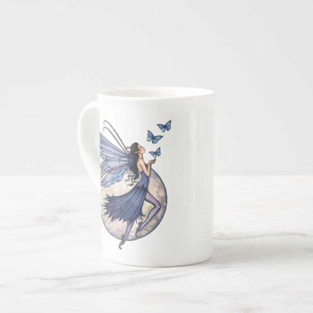 Caneca De Porcelana Fada Azul Meia-Noite (Frente Esquerda)