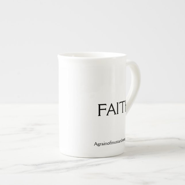 Caneca De Porcelana Faith (Frente Esquerda)