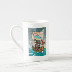 Caneca De Porcelana Fale como um Pirata DayMug