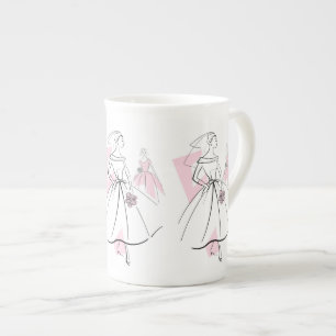 Caneca De Porcelana Fashion Noiva Pink Group mug bone china