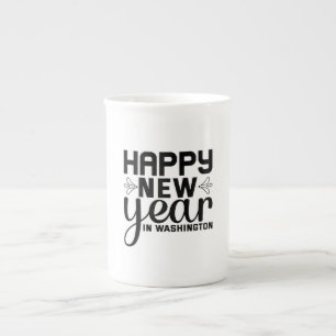 Caneca De Porcelana Feliz Ano Novo em Washington-54688