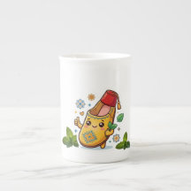 Feliz Balgha Marroquina Kawaii - Amarelo Tradicion