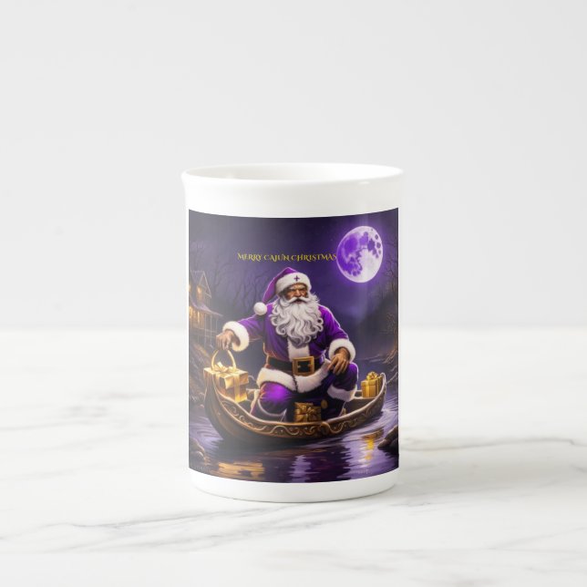 Caneca De Porcelana Feliz Cajun Natal (Frente)
