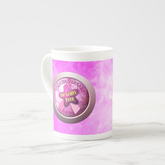 Caneca De Porcelana Feliz Cancer (Frente Esquerda)