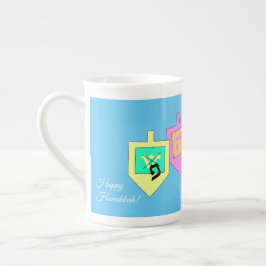 Caneca De Porcelana Feliz Hanukkah Inglês Hebraico