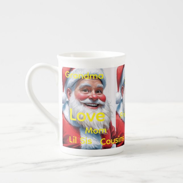 Caneca De Porcelana Feliz Natal Papai Noel (Esquerda)