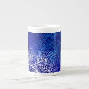 Caneca De Porcelana Feriado branco azul China Mug