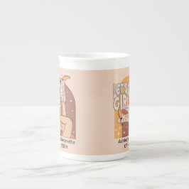 Caneca De Porcelana Festa de despedida de solteira rodeo rosa pastel r