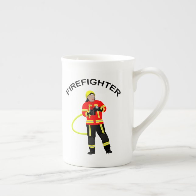 Caneca De Porcelana Feuerwehrmann in Einsatzkleidung Porzellantasse (Direita)