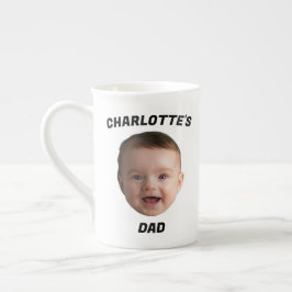 Caneca De Porcelana Filha De Bebê Personalizada, Novo papai De Mug Per