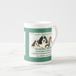 Caneca De Porcelana Filhotes de cachorro do Spaniel de Springer inglê
