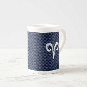 Caneca De Porcelana Fios de Prata - Símbolo Zodíaco - Impressão de 