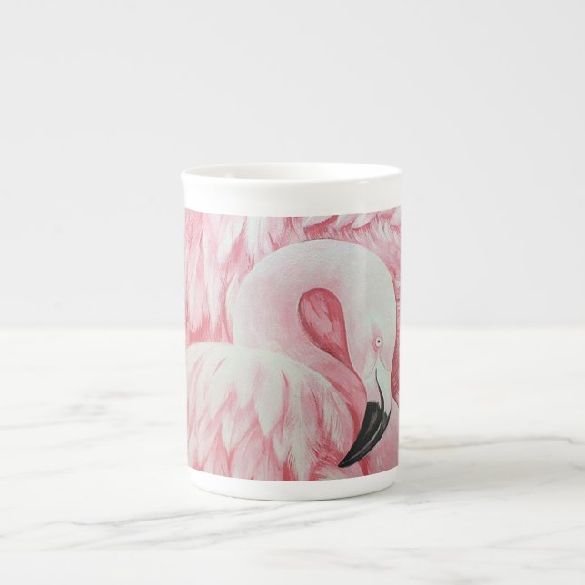 Caneca De Porcelana Flamingo bone China (Frente)