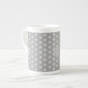 Caneca De Porcelana Flor da vida - sem problemas, branco simples + seu