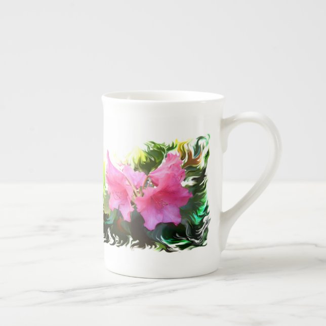 Caneca De Porcelana Flor de Azalea (Direita)