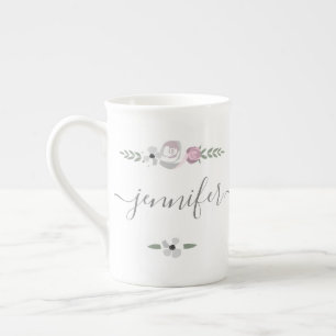 Caneca De Porcelana Flor de convidado para chá de panela de chá alto p