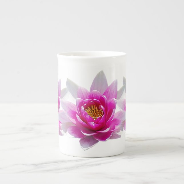 Caneca De Porcelana Flor de lótus rosa (Frente)