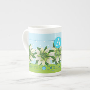 Caneca De Porcelana Flor de Nascimento e Gem Dezembro Osso China Mug