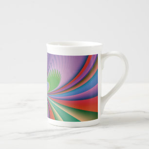 Caneca De Porcelana Flor Roxa