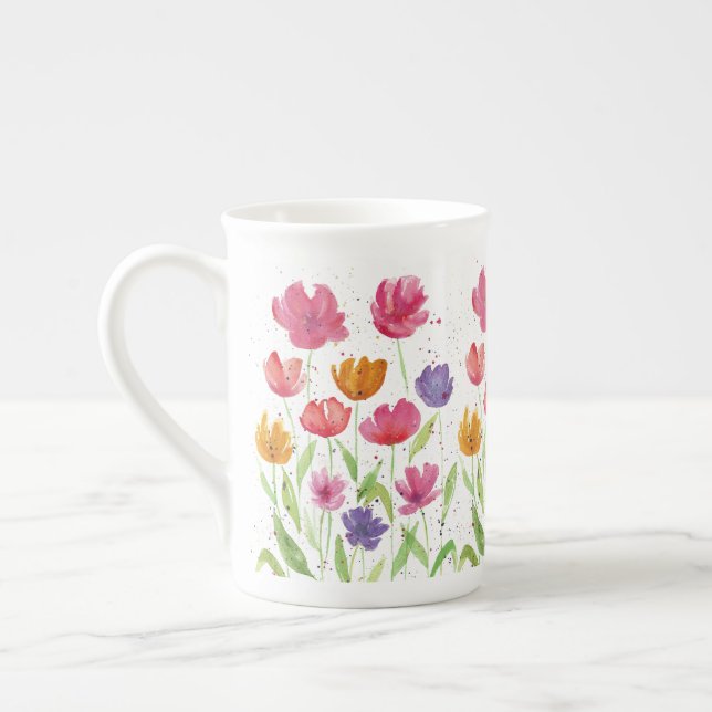 Caneca De Porcelana Flor Selvagem - Mug China (Esquerda)
