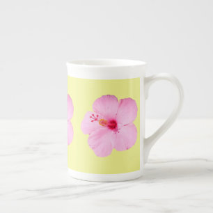 Caneca De Porcelana Flor Tropical de Hibiscus Rosa