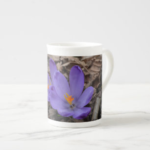 Caneca De Porcelana Floração em Púrpura Crocus