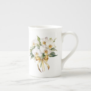 Caneca De Porcelana Floral