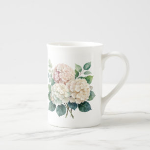 Caneca De Porcelana Floral 