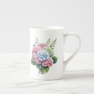 Caneca De Porcelana Floral 