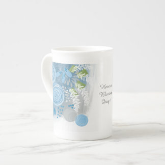 Caneca De Porcelana Floral Abstrato Moderno
