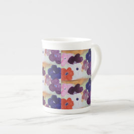 Caneca De Porcelana Flores de Mola Anemone