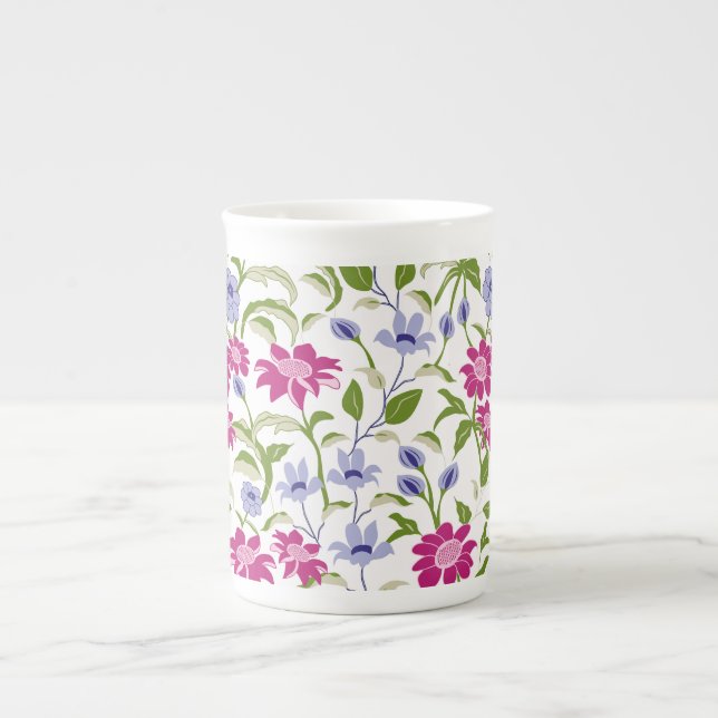 Caneca De Porcelana Flores de primavera (Frente)