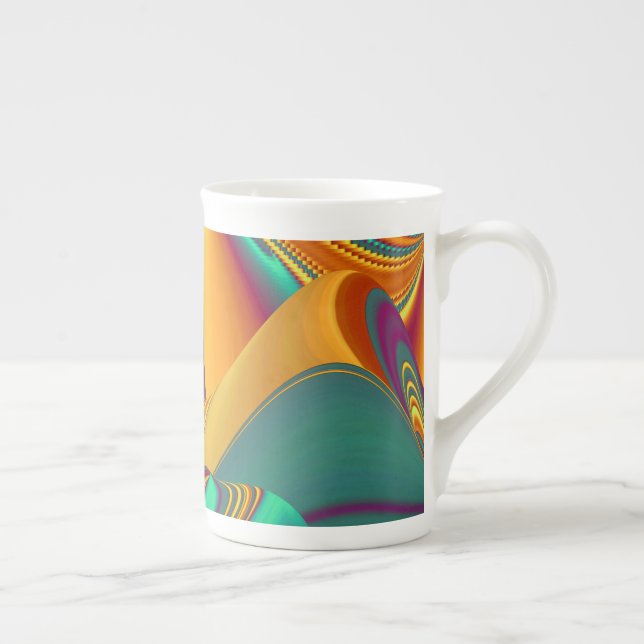 Caneca De Porcelana Flores Mágicas de Primavera Verão Outono (Direita)