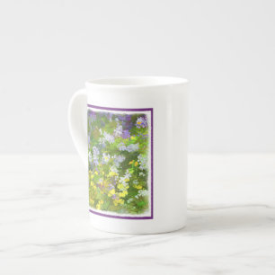 Caneca De Porcelana Flores Selvagens Impasto - Arte Flor Original