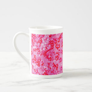 Caneca De Porcelana Flores Vermelhas bonito