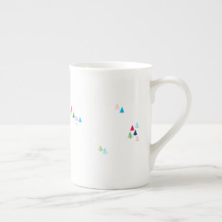 Caneca De Porcelana Floresta mínima do inverno da aguarela da cor