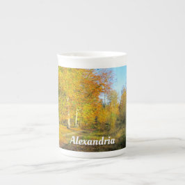 Caneca De Porcelana Floresta Sunny Autumn - Personalizada