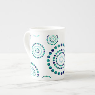 Caneca De Porcelana Fluxos de energia em círculos de pontos + seu back