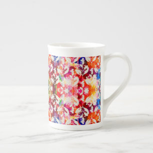 Caneca De Porcelana Folhas botânicas abstratas