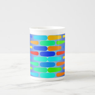 Caneca De Porcelana Formas coloridas design abstrato