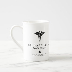 Caneca De Porcelana Formatura Personalizada de Médico de Escola de Med
