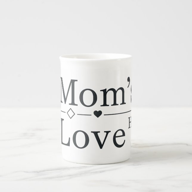 Caneca De Porcelana Fórmula de Amor da Mãe (Frente)