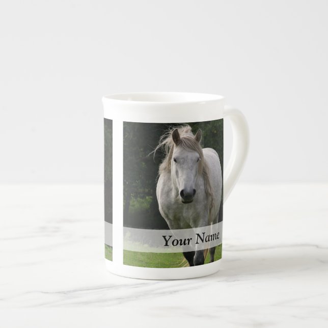 Caneca De Porcelana Foto de pônei bonito (Frente Esquerda)