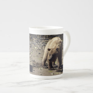 Caneca De Porcelana Foto de Vida Selvagem de Urso Grizzly Selvagem Cam
