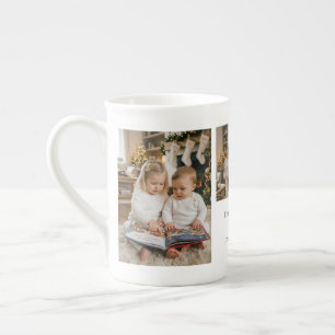 Caneca De Porcelana Foto Personalizada de Natal em Família