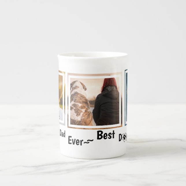 Caneca De Porcelana Foto personalizada de Pet do melhor Pai do mundo (Frente)