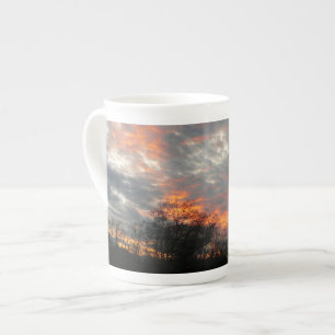 Caneca De Porcelana Fotografia da paisagem solar do inverno