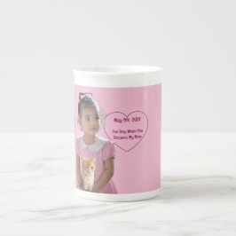 Caneca De Porcelana Fotos de Aniversário Feliz Gato e Mãe 